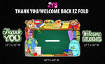 THANK YOU/WELCOME BACK EZ FOLD - Yard Card Signs by JYS International