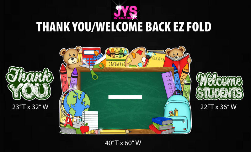 THANK YOU/WELCOME BACK EZ FOLD - Yard Card Signs by JYS International