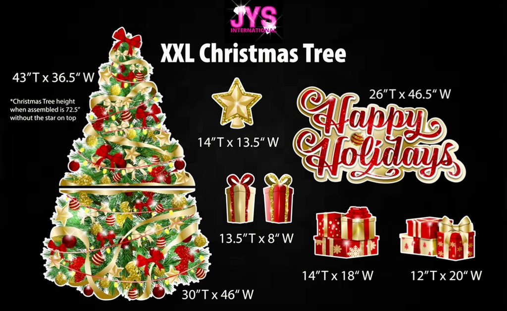 OH CHRISTMAS TREE! W/ HOLIDAY CENTERPIECE: Light It Up! Optional - Yard Card Signs by JYS International