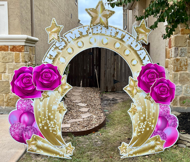 IT'S MY BIRTHDAY PHOTO OP (GOLD) - Yard Card Signs by JYS International