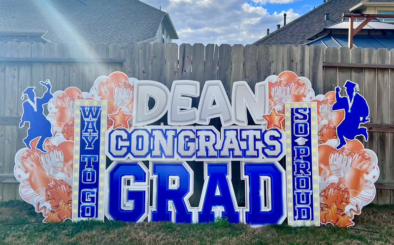 COLOR CHANGE REQUEST: CONGRATS GRAD - Yard Card Signs by JYS International