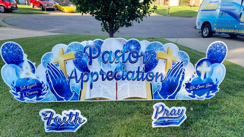 JYS OVERLOAD: PASTOR APPRECIATION (EZ FOLD) - Yard Card Signs by JYS International