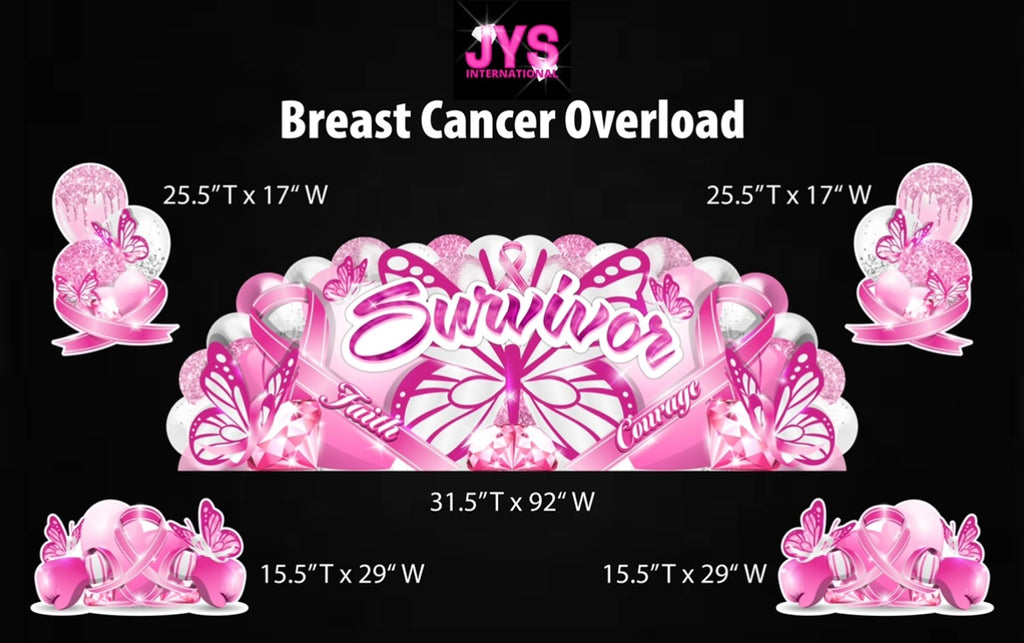 JYS OVERLOAD: BREAST CANCER (EZ FOLD) - Yard Card Signs by JYS International