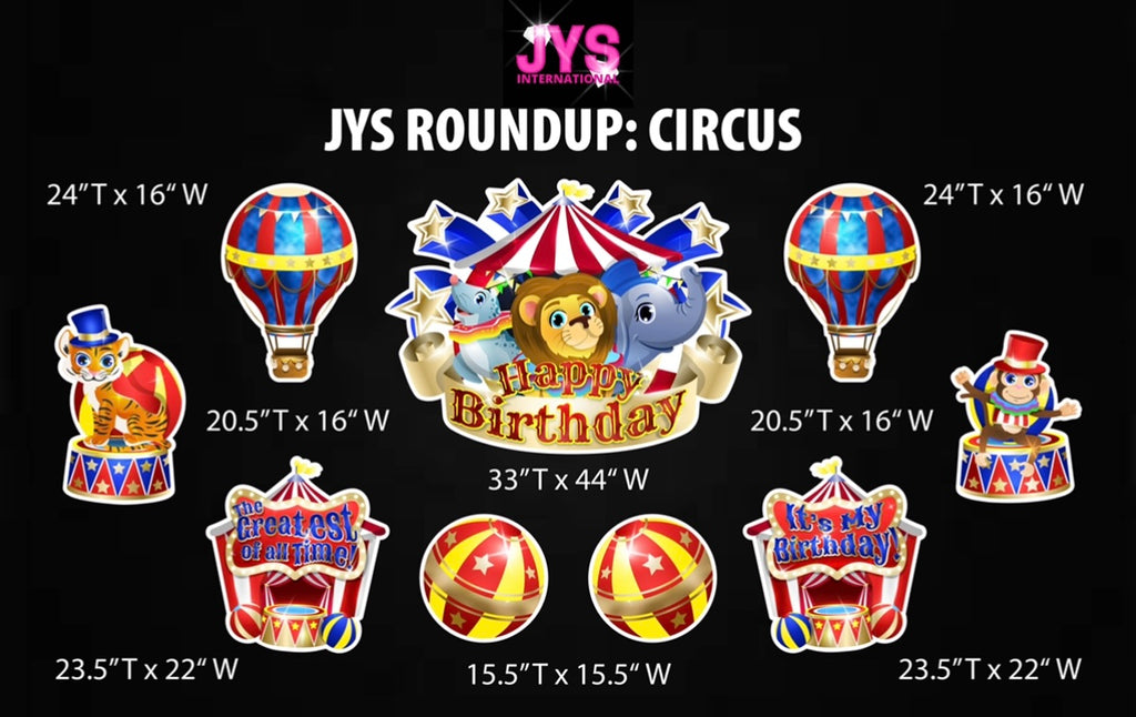 CIRCUS ROUND UP SET - Yard Card Signs by JYS International