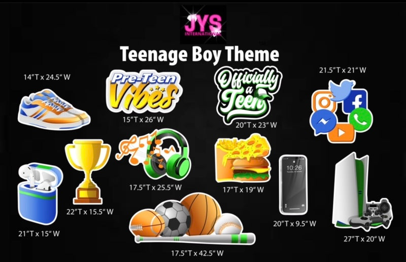 TEEN BOY THEME - Yard Card Signs by JYS International