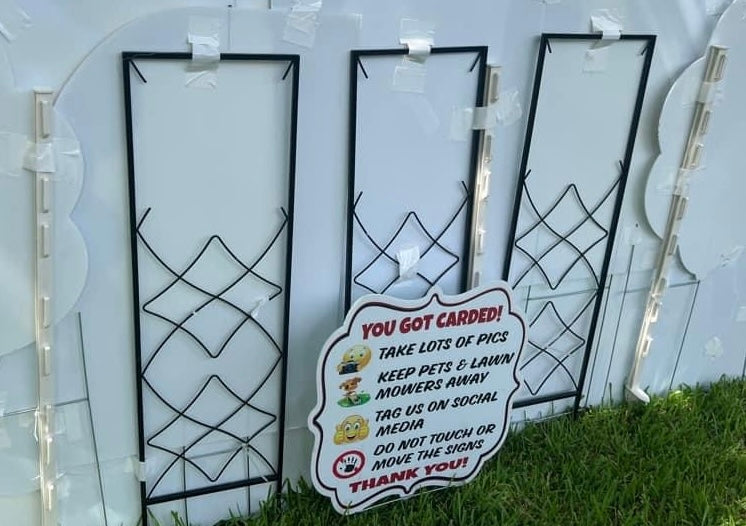 YOU GOT CARDED (8 PACK) - Yard Card Signs by JYS International