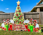 OH CHRISTMAS TREE! W/ HOLIDAY CENTERPIECE: Light It Up! Optional - Yard Card Signs by JYS International