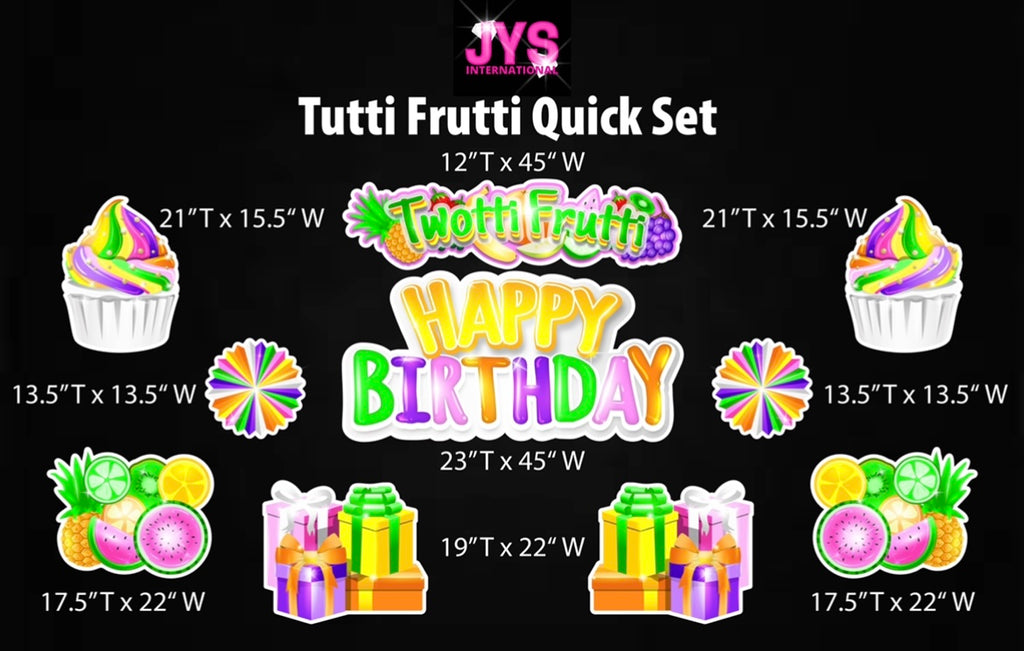 TWOTTI FRUTTI QUICK SET - Yard Card Signs by JYS International