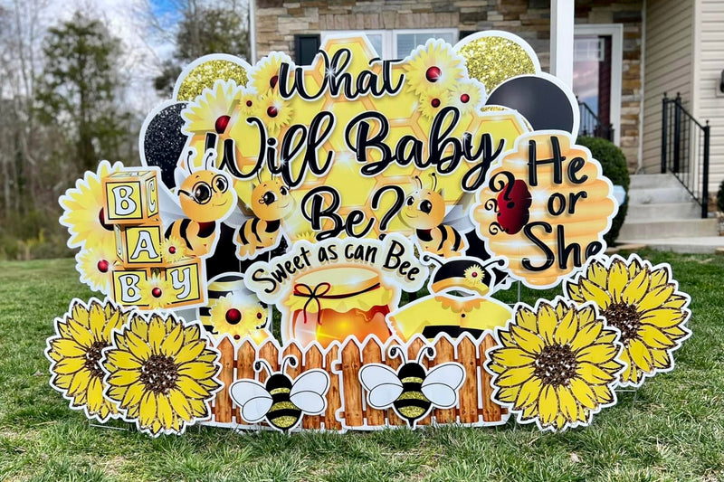 WHAT WILL BABY BEE? QUICK SET - Yard Card Signs by JYS International