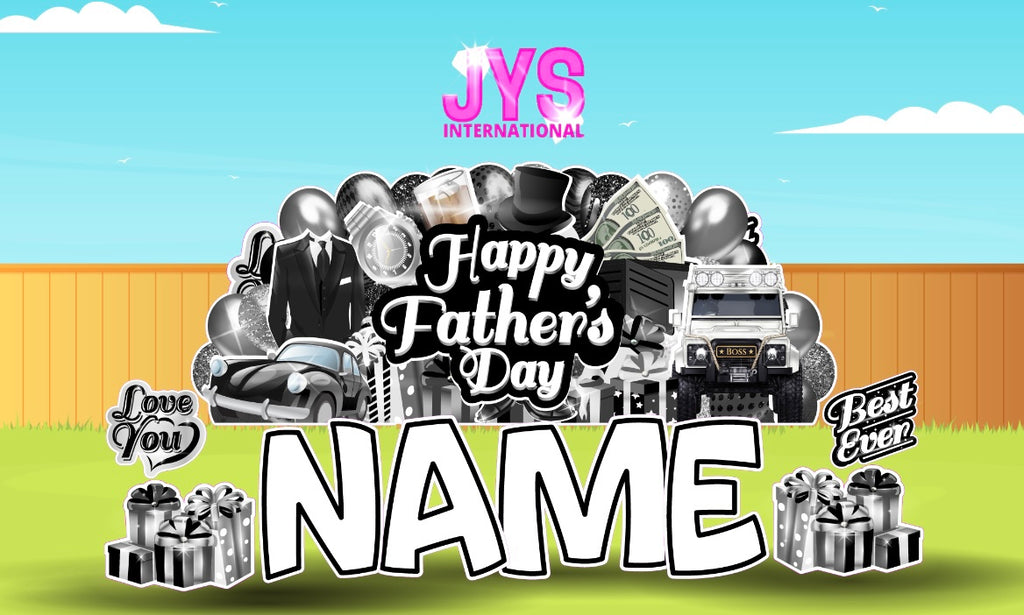 JYS OVERLOAD: DAPPER FATHER'S DAY (EZ FOLD) - Yard Card Signs by JYS International