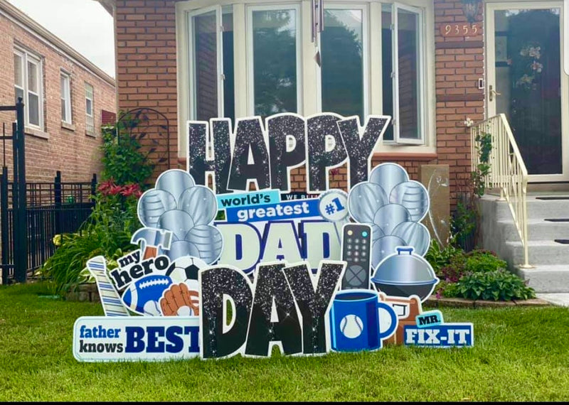 WORLD’S BEST DAD QUICK SET - Yard Card Signs by JYS International