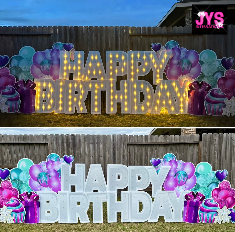 HAPPY BIRTHDAY: MARQUEE EZ SET - Yard Card Signs by JYS International