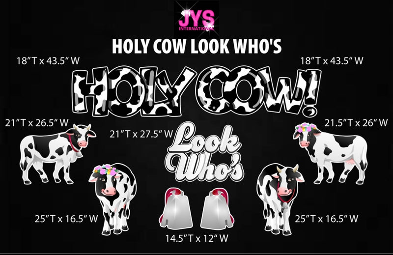 HOLY COW! LOOK WHO’S: EZ SET - Yard Card Signs by JYS International