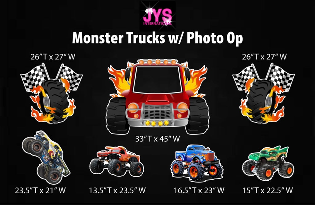 MONSTER TRUCKS PHOTO OP - Yard Card Signs by JYS International