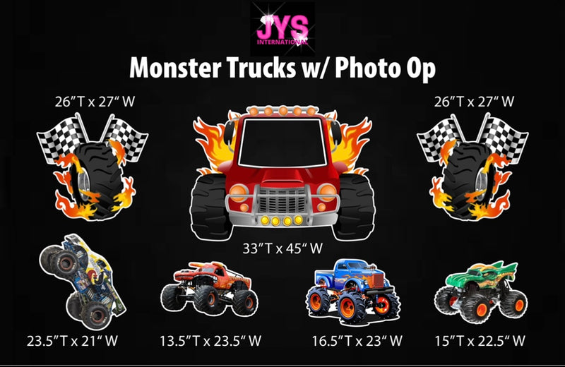 MONSTER TRUCKS PHOTO OP - Yard Card Signs by JYS International