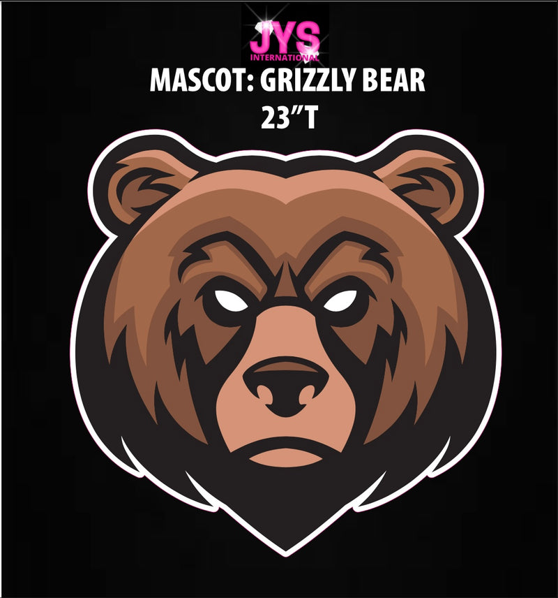 MASCOT: GRIZZLY BEAR - Yard Card Signs by JYS International