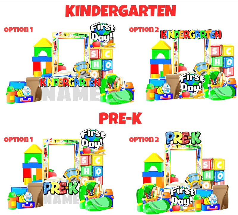 First Day of PreK/Kinder - Yard Card Signs by JYS International