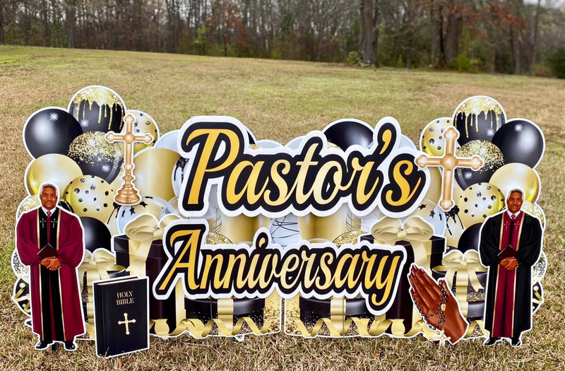 PASTOR'S ANNIVERSARY QUICK SET - Yard Card Signs by JYS International