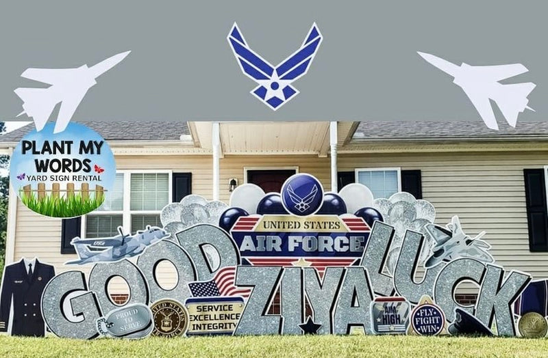 AIR FORCE QUICK SET - Yard Card Signs by JYS International